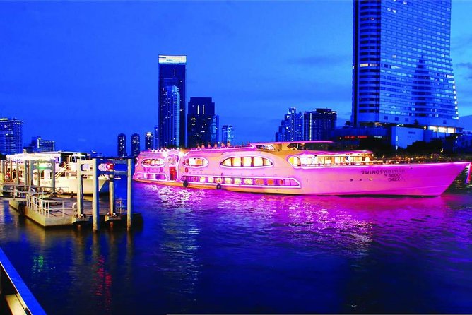 Grand Pearl Dinner Cruise Experience at Bangkok with Pickup - Buffet dinner: pleasant variety, mixed expectations