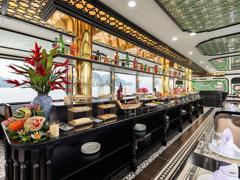 Halong Bay: Luxury Day Cruise with Buffet, Kayak, Swim - The sunset party on the return ride