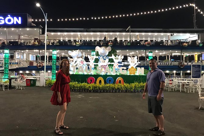 Ho Chi Minh City by Night - Dinner on River Junk - Reaching the port and boarding the Indochina Queen Junk