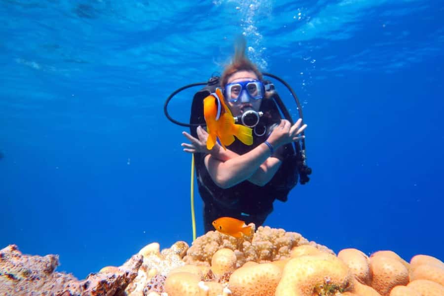 Hurghada: Scuba Diving cruise with lunch & pickup - The boat ride and first reef stop