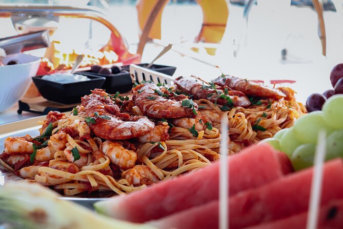 Ierapetra Chrissi Island Luxury Yacht Cruise with Meal - Lunch with seafood pasta and Cretan flavors