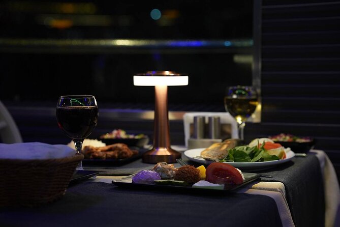 Istanbul Bosphorus Dinner Cruise Turkish Show and Private Table - The Suspension Bridge at Night