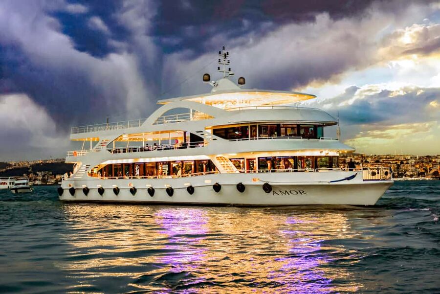 Istanbul: Bosphorus Lunch Cruise with Guide & Drinks - Finding the AMOR yacht behind Türkiye Petrolleri