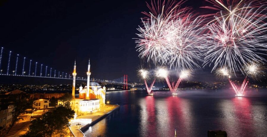 Istanbul: New Year's Eve Bosphorus Dinner Cruise Party 2026 - Starting with hotel pickup and the yacht transfer