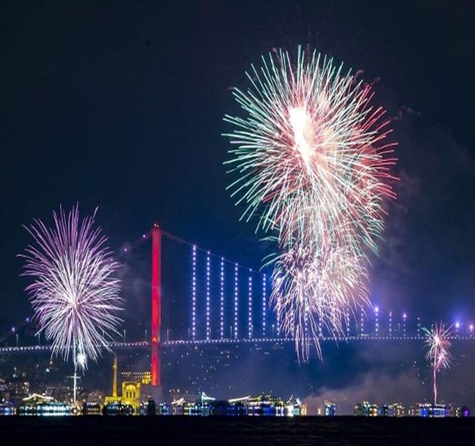 Istanbul: New Year's Eve Bosphorus Dinner Cruise Party 2027 - Boarding a decorated party boat