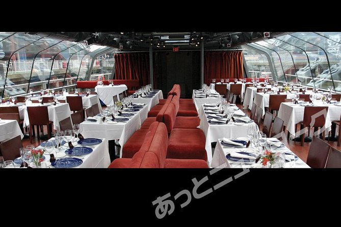 JAPANESE guided tour! Bateaux Dinner Cruise tour with hotel transportation. The best way to enjoy the Manhattan night view from the river & sea. Full course French dinner, live band music included. - The return to Pier 61