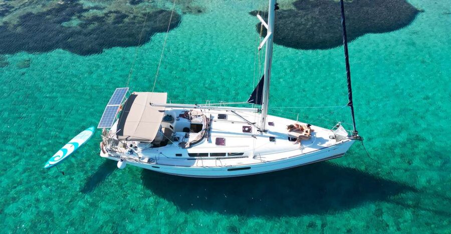 Kolimvari: Sailing Cruise with Meal & Water Activities - Arriving at Agioi Theodoroi and its Kri Kri goats