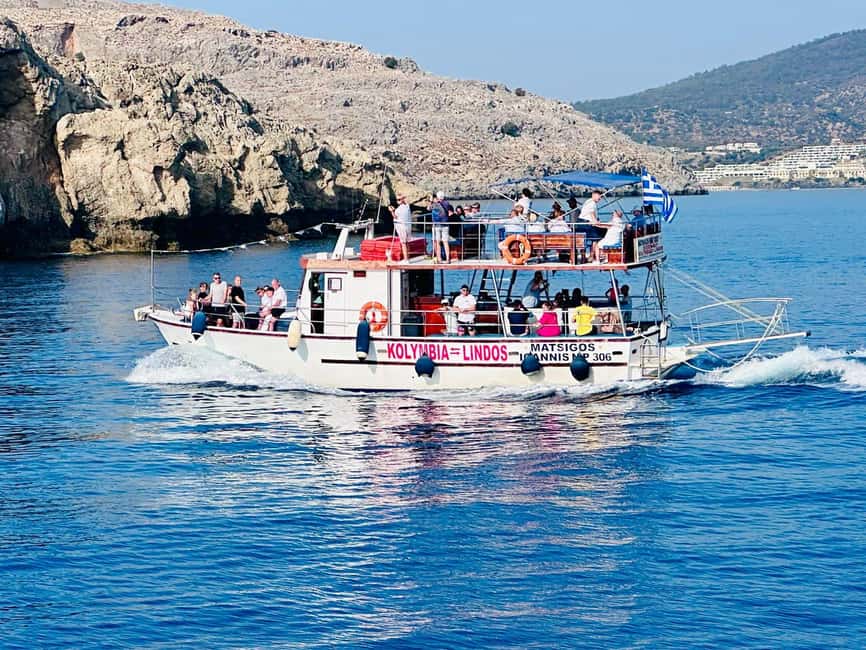 Kolymbia: All-Inclusive Catamaran Cruise with Lunch & Drinks - Thirty minutes at the Hidden Caves