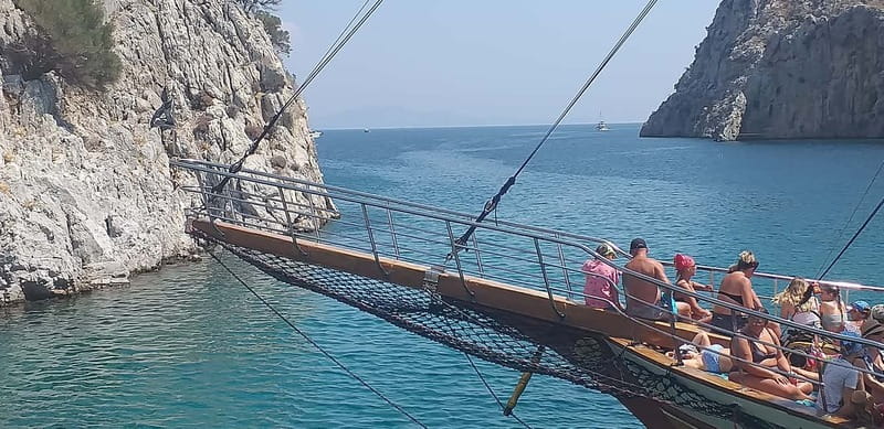 Kos: 3-Island Cruise with Lunch, Swimming and Audio Guide - The first stretch across the Dodecanese