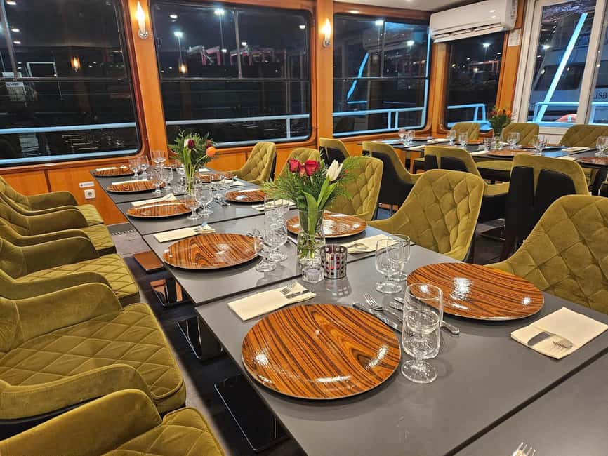 Lisbon: Tagus River Dinner Cruise with Fado Show - The 25th of April Bridge from below