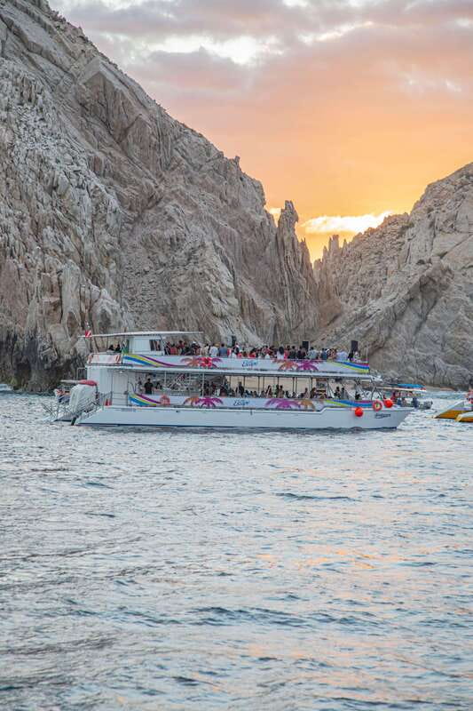 Los Cabos: Sunset Fajitas Dinner Cruise on Cabo Escape - Sunset at Land’s End, with a party on board