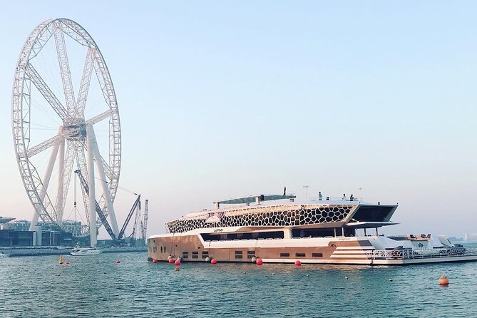 Lotus Mega Yacht 3 Hour Dinner Sail with Optional Transfer - The route past Bluewaters and Palm Jumeirah