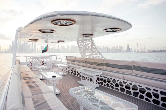 Lotus Mega Yacht 3 Hour Dinner Sail with Optional Transfer - Burj Al Arab and Burj Khalifa views