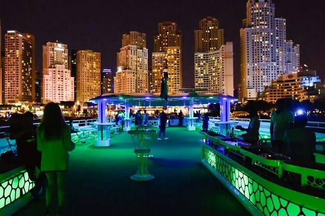 Lotus Mega Yacht 3 Hours Dinner Cruise with Transfers Option - Dubai Marina, JBR, and the evening return