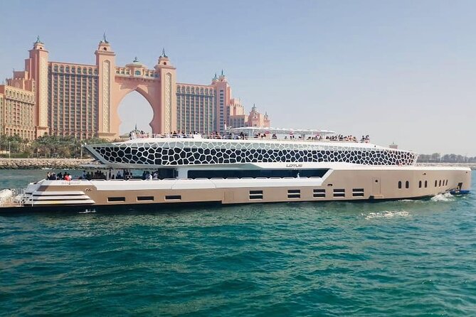 Luxury 7 Star Mega Yacht Dinner Cruise With international Buffet - Dubai Marina at sunset is the reason to book
