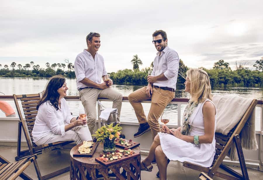 Luxury Sunset Dinner Cruise with 4-Course Meal - From Victoria Falls hotel to the river jetty