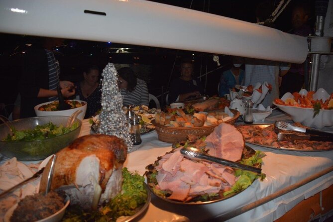 Luxury Sydney Harbor New Years Eve Fireworks Dinner Cruise 2026-7 - Midnight from six synchronized launch barges