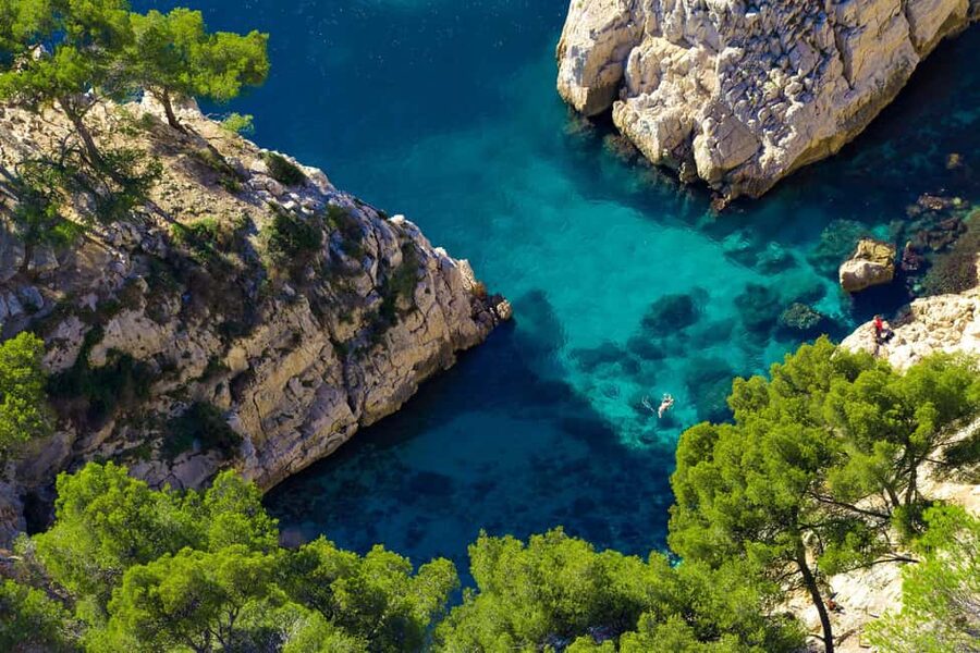 Marseille : Calanques Catamaran Cruise with Lunch & Wine - Sormiou and the white limestone cliffs