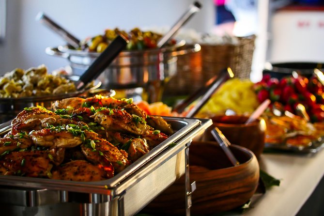 Maui Sunset Dinner Cruise - A Hawaiian Hula Experience - Dinner with ribs, chicken, and island-style sides