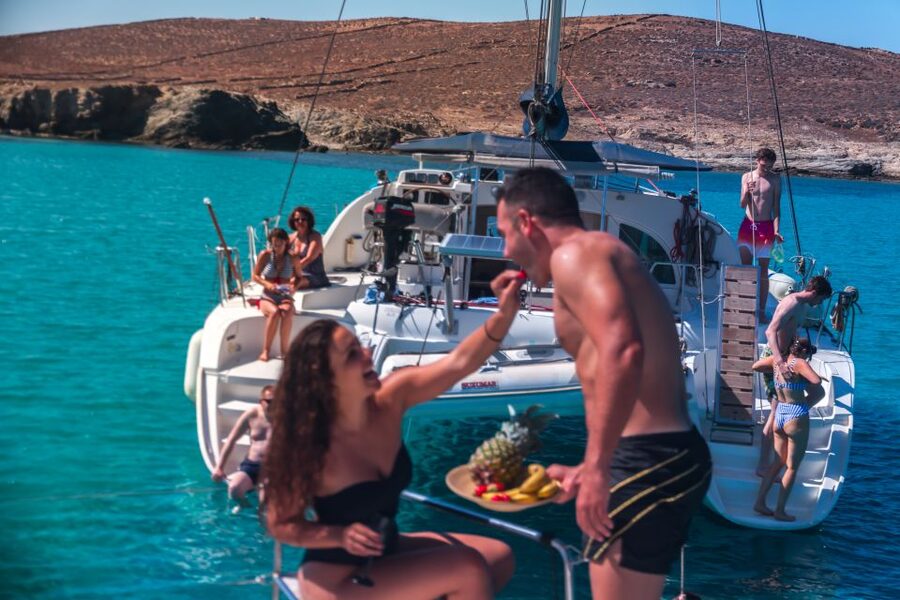 Mykonos: Catamaran Cruise with Lunch, Drinks and Transfer - Weather changes are part of the plan
