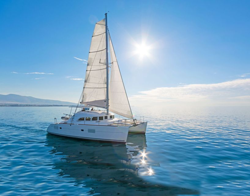 Mykonos: Catamaran Cruise With Meal and Drinks - From your hotel to the new port