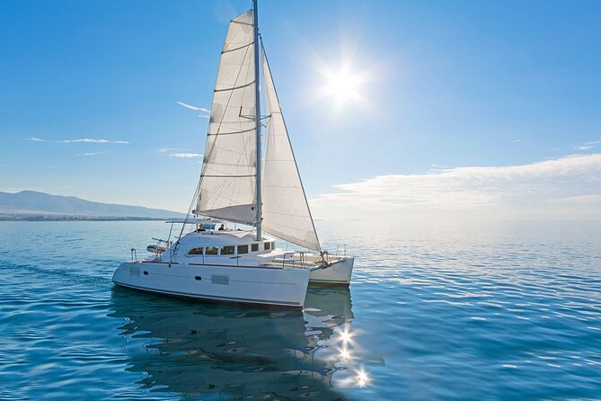 Mykonos Catamaran Cruise with Meal Drinks and Sup - Rhenia brings the real swimming time