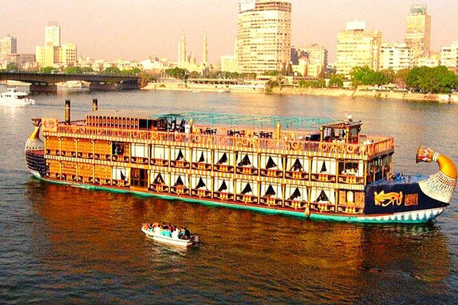 Nile Dinner Cruise in Cairo with Belly Dancing and Hotel Transfer - The upper deck and Cairo after dark