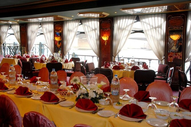 Nile Dinner Cruise on Nile Maxim the Most Luxurious Cruising Restaurant in Cairo - Dinner, Egyptian dishes, and the buffet question
