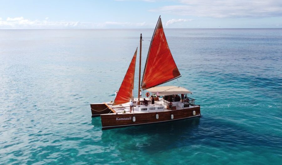 Oahu: Traditional Canoe Sunset Cruise with Dinner - Poi-making and local pupus on the water
