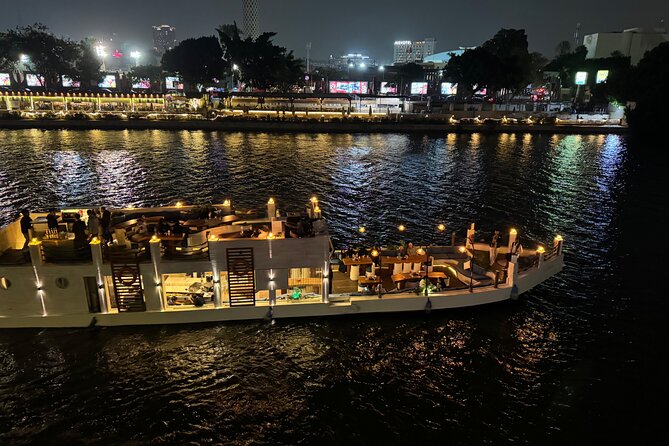 Open Air Nile Dinner Cruise with Sunset or Night Vibes - Masaha Ahl Masr and the riverfront at night