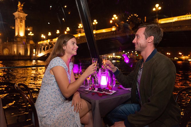 Paris Seine River Dinner Cruise with Champagne and Window Seating - Choosing between the 6:15pm and 8:45pm departures
