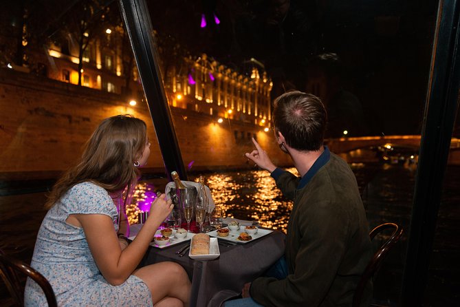 Paris Seine River Dinner Cruise with Champagne and Window Seating - Grand Palais and the first Eiffel Tower view