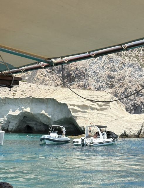Paroikia: Despotiko & Blue Lagoon Cruise with Meal & Drinks - Swimming in the Blue Lagoon waters