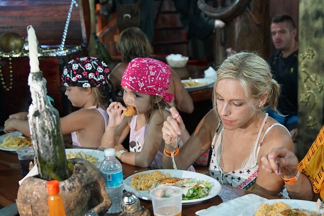 Pirate Ship Premium Dinner Cruise with Show - Banderas Bay at sunset and after dark