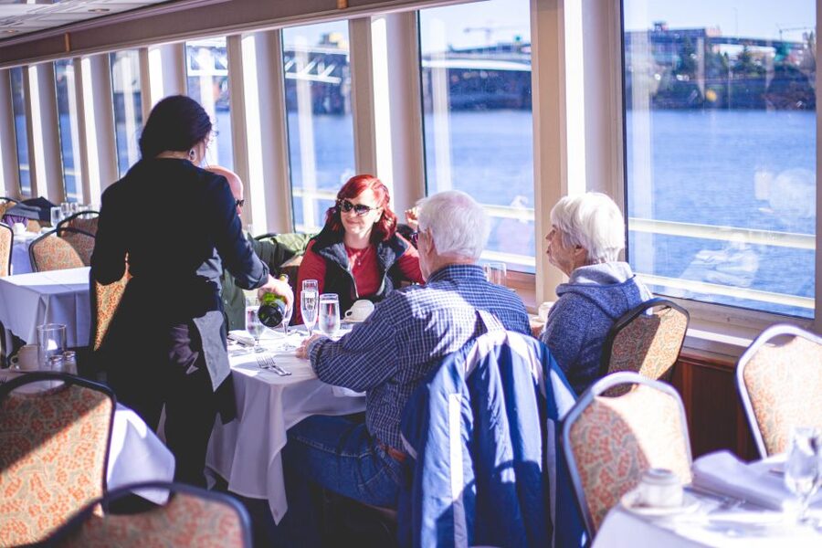 Portland: 2-Hour Lunch Cruise Through Downtown - Live piano and the mood on board