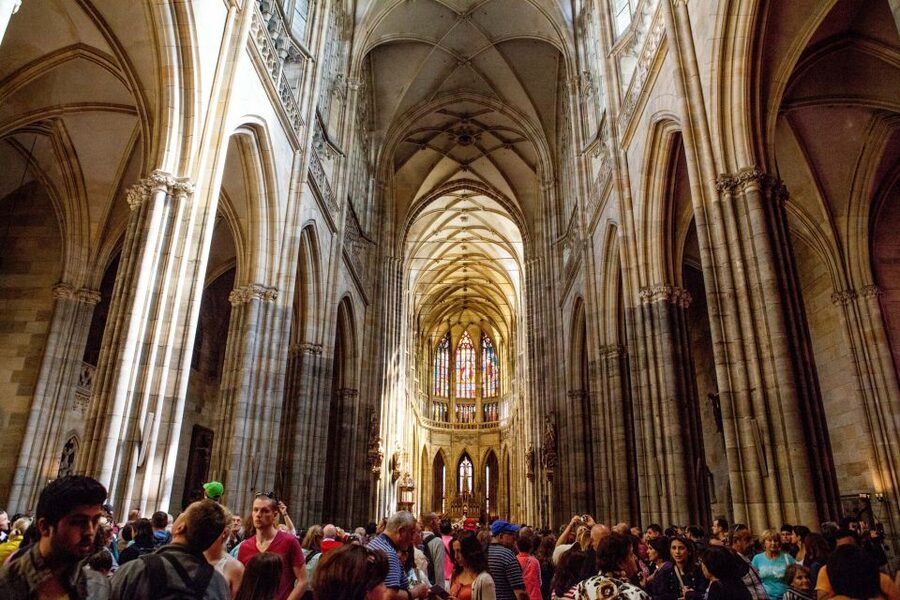 Prague: Full-Day Sightseeing Tour with Cruise and Lunch - New Town begins with Prague’s grand civic sights