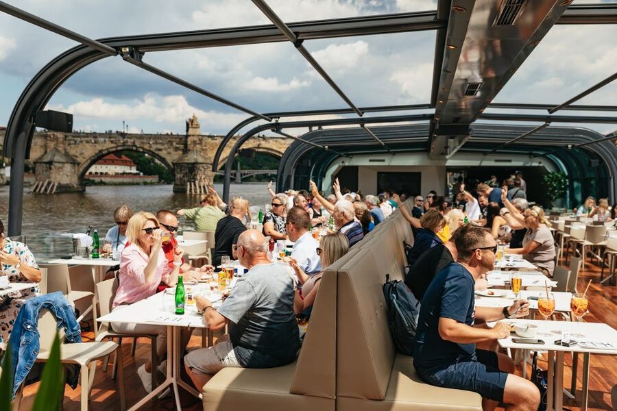 Prague: Vltava River Lunch Cruise in an Open-Top Glass Boat - Who should book this cruise