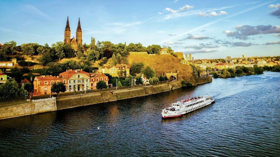 Prague: Vltava River Night Cruise with Buffet - Petřín Hill, Rudolfinum, and Vyšehrad