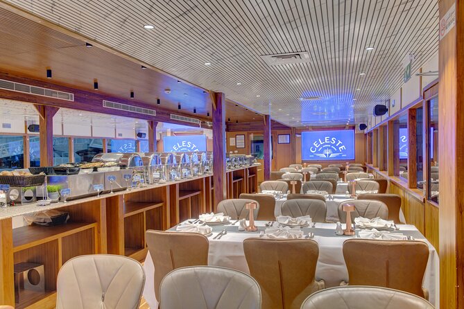 Premium Celeste Dinner Cruise on Dubai Creek with Heritage Views. - Gold Souq, Spice Souq, and the evening view