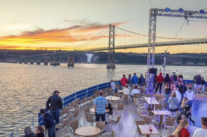 Québec City: Evening Cruise with Live DJ - Château Frontenac from the water