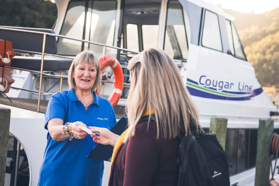 Queen Charlotte Sound Cruise with Lunch - Arriving at Furneaux Lodge in Endeavour Inlet
