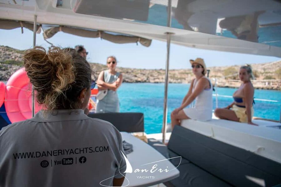 Rethymno: Sailing Catamaran Cruise with Meal & Drinks - The Georgioupoli bay stop