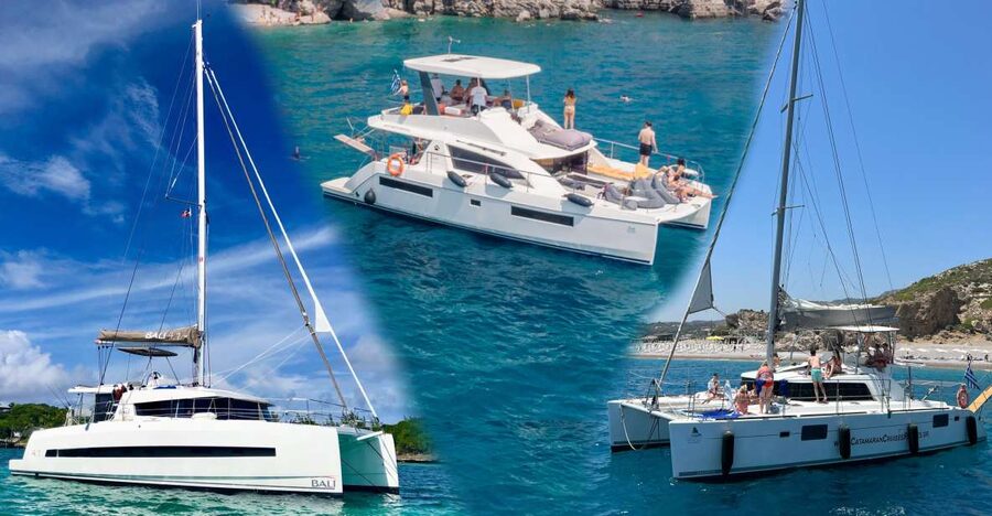 Rhodes: All-Inclusive Catamaran Cruise with Lunch and Drinks - Ladiko Bay and the pleasure of a quiet swim