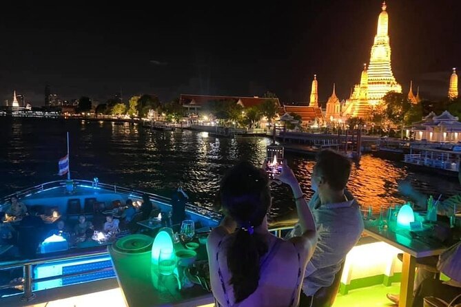 Royal Princess Dinner Cruise: Bangkok Chao Phraya River - Rama VIII Bridge and the changing skyline