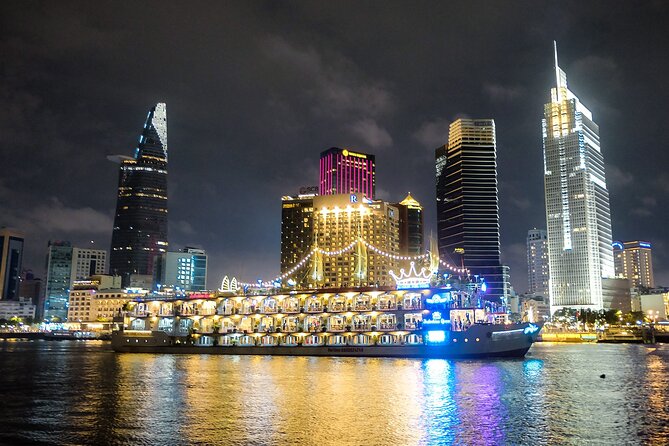 Saigon River Dinner Cruise: Buffet, Set Menu, Fine Dining (3hrs) - A night view of Saigon with dinner built in