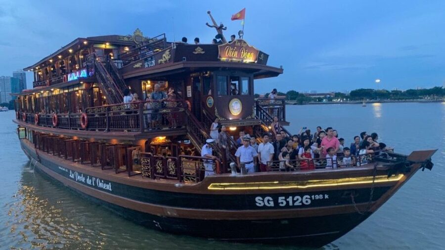 Saigon River Dinner on Cruise with Buffet and live music - Seeing Saigon from the river after sunset