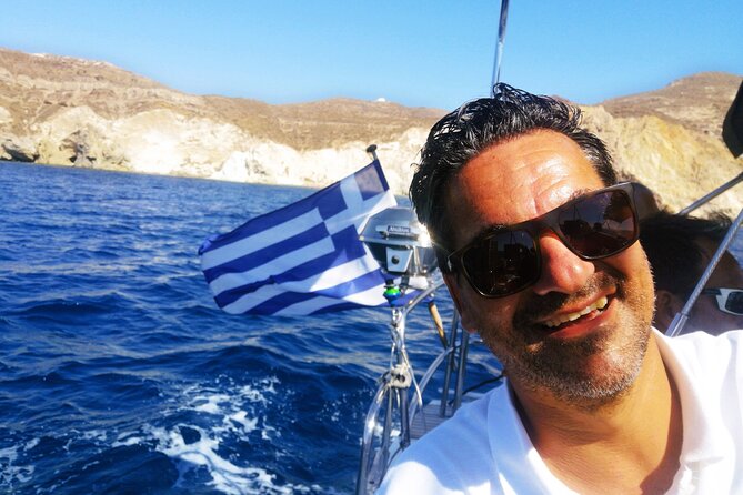 Sailsational Luxury Santorini Catamaran Sunset Cruise with Dinner - Sunset on the way back to Vlychada