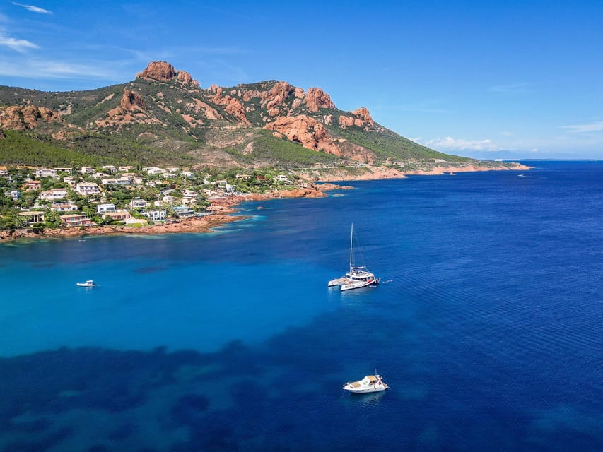 Saint-Raphaël : Full Day Cruise with Meal to Cape Taillat - Buffet lunch with wine on the catamaran