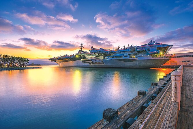 San Diego Harbor Dinner Cruise - Boarding beside the USS Midway