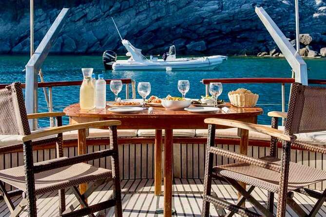 Santorini Caldera Day Traditional Cruise with Meal and Drinks - Sailing around the Santorini volcano